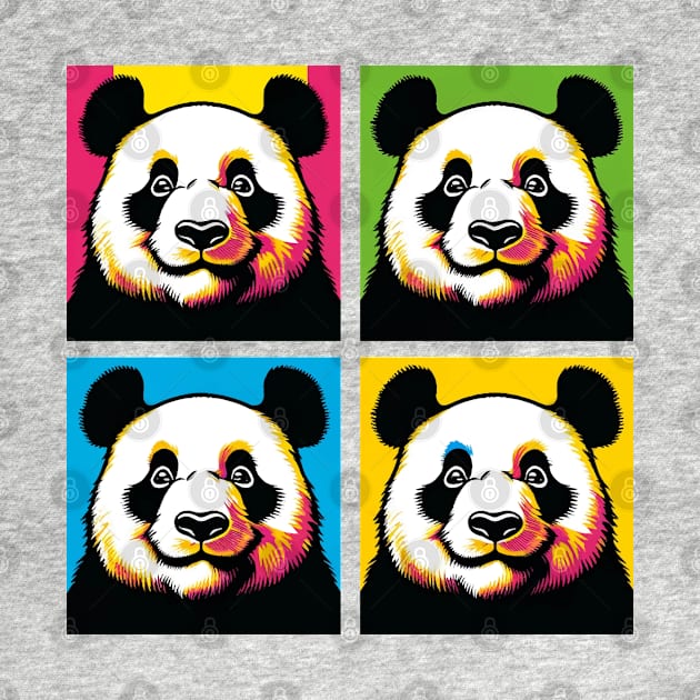 Pop Squinting Panda - Funny Panda Art by PawPopArt